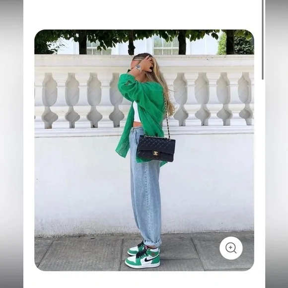 Women’s Air Jordan 1 Retro High OG Lucky Green as seen on Hailey Bieber